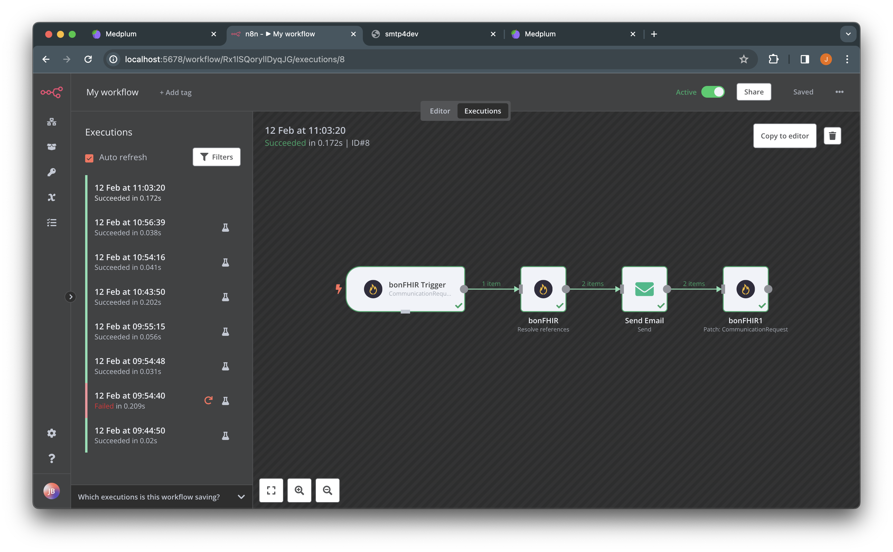 Workflow executions